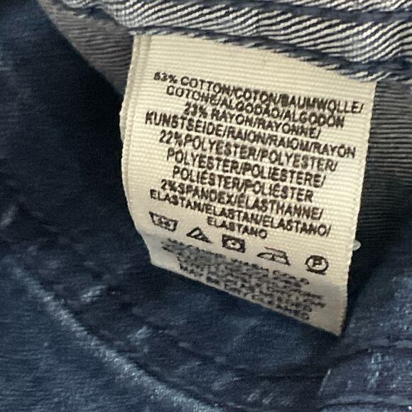 FREE PEOPLE Mini Skirt This Way or That Asymmetrical Zip Stretch Denim Jean sz 0 - Picture 10 of 13